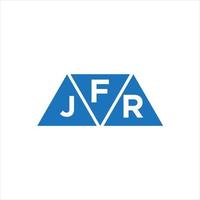 diseño de logotipo en forma de triángulo fjr sobre fondo blanco. concepto de logotipo de letra inicial creativa fjr. vector