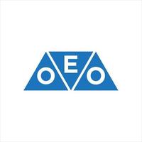 EOO triangle shape logo design on white background. EOO creative initials letter logo concept. vector