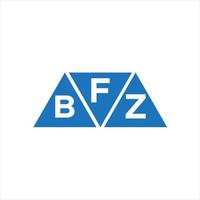 diseño de logotipo en forma de triángulo fbz sobre fondo blanco. concepto de logotipo de letra de iniciales creativas fbz. vector