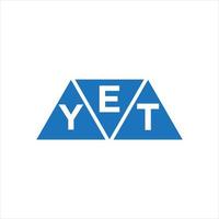 EYT triangle shape logo design on white background. EYT creative initials letter logo concept. vector