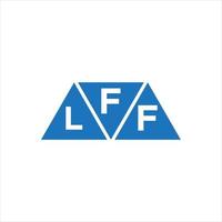 diseño de logotipo en forma de triángulo flf sobre fondo blanco. concepto de logotipo de letra inicial creativa flf. vector