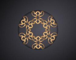 Round abstract luxury mandala. logo template design. vector illustration