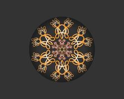 Round abstract luxury mandala. logo template design. vector illustration