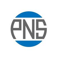 PNS letter logo design on white background. PNS creative initials circle logo concept. PNS letter design. vector