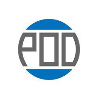 POO letter logo design on white background. POO creative initials circle logo concept. POO letter design. vector