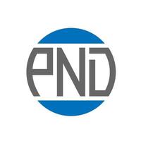 PND letter logo design on white background. PND creative initials circle logo concept. PND letter design. vector
