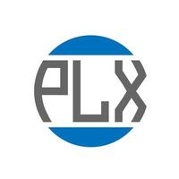 PLX letter logo design on white background. PLX creative initials circle logo concept. PLX letter design. vector