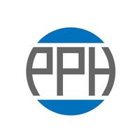 diseño de logotipo de letra pph sobre fondo blanco. Concepto de logotipo de círculo de iniciales creativas de pph. diseño de letra pph. vector