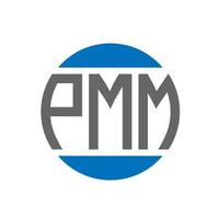 PMM letter logo design on white background. PMM creative initials circle logo concept. PMM letter design. vector