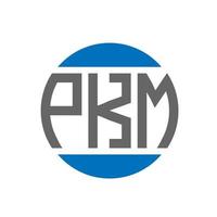 PKM letter logo design on white background. PKM creative initials circle logo concept. PKM letter design. vector