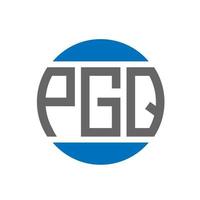 diseño de logotipo de letra pgq sobre fondo blanco. concepto de logotipo de círculo de iniciales creativas pgq. diseño de letras pgq. vector