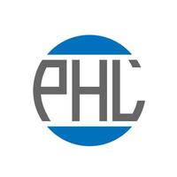 PHL letter logo design on white background. PHL creative initials circle logo concept. PHL letter design. vector
