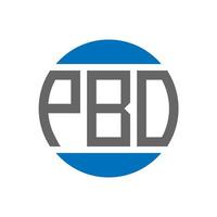 diseño de logotipo de letra pbo sobre fondo blanco. Concepto de logotipo de círculo de iniciales creativas de pbo. diseño de carta pbo. vector