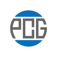 diseño de logotipo de letra pcg sobre fondo blanco. concepto de logotipo de círculo de iniciales creativas pcg. diseño de letras pcg. vector