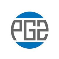 diseño de logotipo de letra pgz sobre fondo blanco. concepto de logotipo de círculo de iniciales creativas pgz. diseño de letras pgz. vector