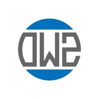 diseño de logotipo de letra owz sobre fondo blanco. concepto de logotipo de círculo de iniciales creativas de owz. diseño de letras owz. vector
