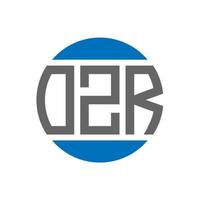 OZR letter logo design on white background. OZR creative initials circle logo concept. OZR letter design. vector