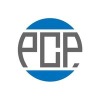 diseño de logotipo de letra pcp sobre fondo blanco. concepto de logotipo de círculo de iniciales creativas de pcp. diseño de letras pcp. vector