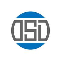 OSD letter logo design on white background. OSD creative initials circle logo concept. OSD letter design. vector