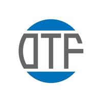 diseño de logotipo de letra otf sobre fondo blanco. concepto de logotipo de círculo de iniciales creativas de otf. diseño de letras otf. vector
