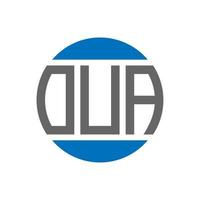 OUA letter logo design on white background. OUA creative initials circle logo concept. OUA letter design. vector