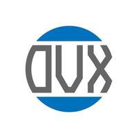 diseño de logotipo de letra ovx sobre fondo blanco. concepto de logotipo de círculo de iniciales creativas ovx. diseño de letras ovx. vector
