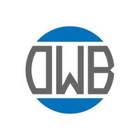 diseño de logotipo de letra owb sobre fondo blanco. concepto de logotipo de círculo de iniciales creativas de owb. diseño de letra owb. vector