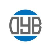 diseño de logotipo de letra oyb sobre fondo blanco. concepto de logotipo de círculo de iniciales creativas de oyb. diseño de letra oyb. vector