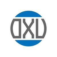 OXU letter logo design on white background. OXU creative initials circle logo concept. OXU letter design. vector