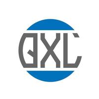 diseño de logotipo de letra qxl sobre fondo blanco. concepto de logotipo de círculo de iniciales creativas qxl. diseño de letras qxl. vector