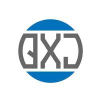 QXJ letter logo design on white background. QXJ creative initials circle logo concept. QXJ letter design. vector