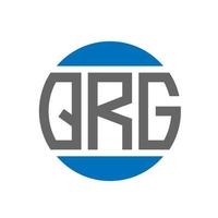 QRG letter logo design on white background. QRG creative initials circle logo concept. QRG letter design. vector
