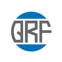 QRF letter logo design on white background. QRF creative initials circle logo concept. QRF letter design. vector