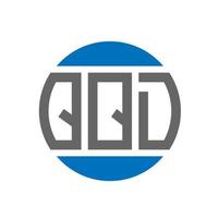 QQD letter logo design on white background. QQD creative initials circle logo concept. QQD letter design. vector