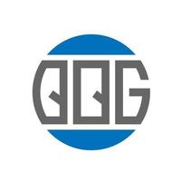 diseño de logotipo de letra qqg sobre fondo blanco. qqg concepto de logotipo de círculo de iniciales creativas. diseño de letras qqg. vector
