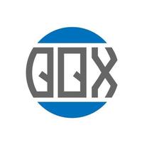 diseño de logotipo de letra qqx sobre fondo blanco. concepto de logotipo de círculo de iniciales creativas qqx. diseño de letras qqx. vector