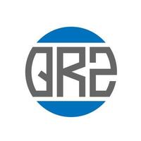 QRZ letter logo design on white background. QRZ creative initials circle logo concept. QRZ letter design. vector