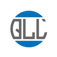 diseño de logotipo de letra qll sobre fondo blanco. concepto de logotipo de círculo de iniciales creativas qll. diseño de letra qll. vector
