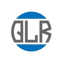 diseño de logotipo de letra qlr sobre fondo blanco. concepto de logotipo de círculo de iniciales creativas qlr. diseño de letra qlr. vector