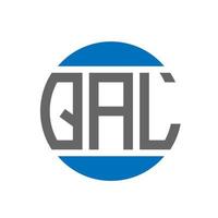 QAL letter logo design on white background. QAL creative initials circle logo concept. QAL letter design. vector