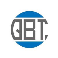 QBT letter logo design on white background. QBT creative initials circle logo concept. QBT letter design. vector