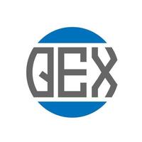 QEX letter logo design on white background. QEX creative initials circle logo concept. QEX letter design. vector