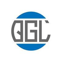 diseño de logotipo de letra qgl sobre fondo blanco. concepto de logotipo de círculo de iniciales creativas qgl. diseño de letras qgl. vector