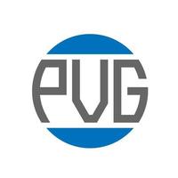 PVG letter logo design on white background. PVG creative initials circle logo concept. PVG letter design. vector