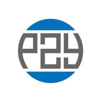 PZY letter logo design on white background. PZY creative initials circle logo concept. PZY letter design. vector