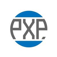 PXP letter logo design on white background. PXP creative initials circle logo concept. PXP letter design. vector