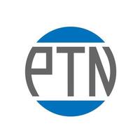PTN letter logo design on white background. PTN creative initials circle logo concept. PTN letter design. vector