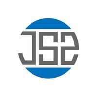 diseño de logotipo de letra jsz sobre fondo blanco. concepto de logotipo de círculo de iniciales creativas jsz. diseño de letras jsz. vector