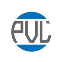 diseño de logotipo de letra pvl sobre fondo blanco. concepto de logotipo de círculo de iniciales creativas de pvl. diseño de letras pvl. vector