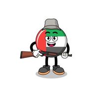 Cartoon Illustration of UAE flag hunter vector